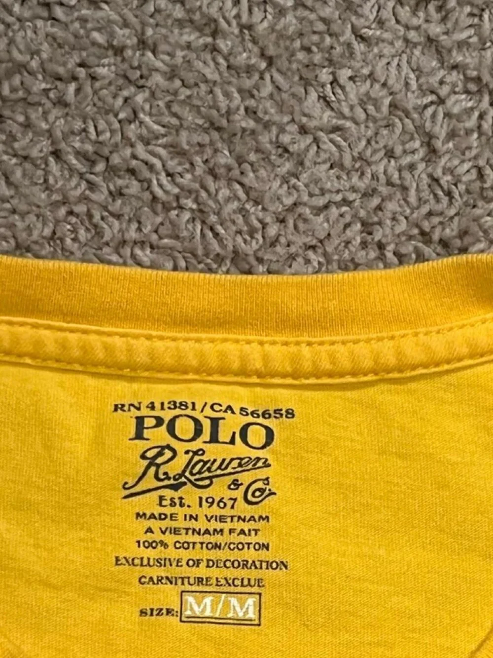Yellow Polo Ralph Lauren cotton t-shirt in size M #preppy #classic